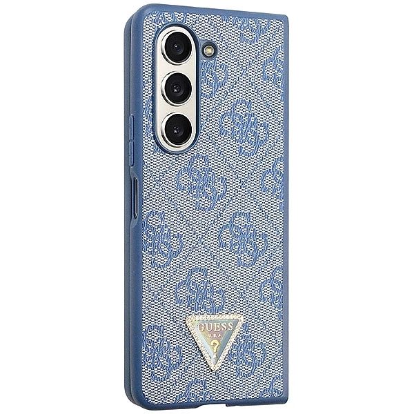 Etui Guess 4G Triangle Strass na Samsung Galaxy Z Fold 5 - niebieskie