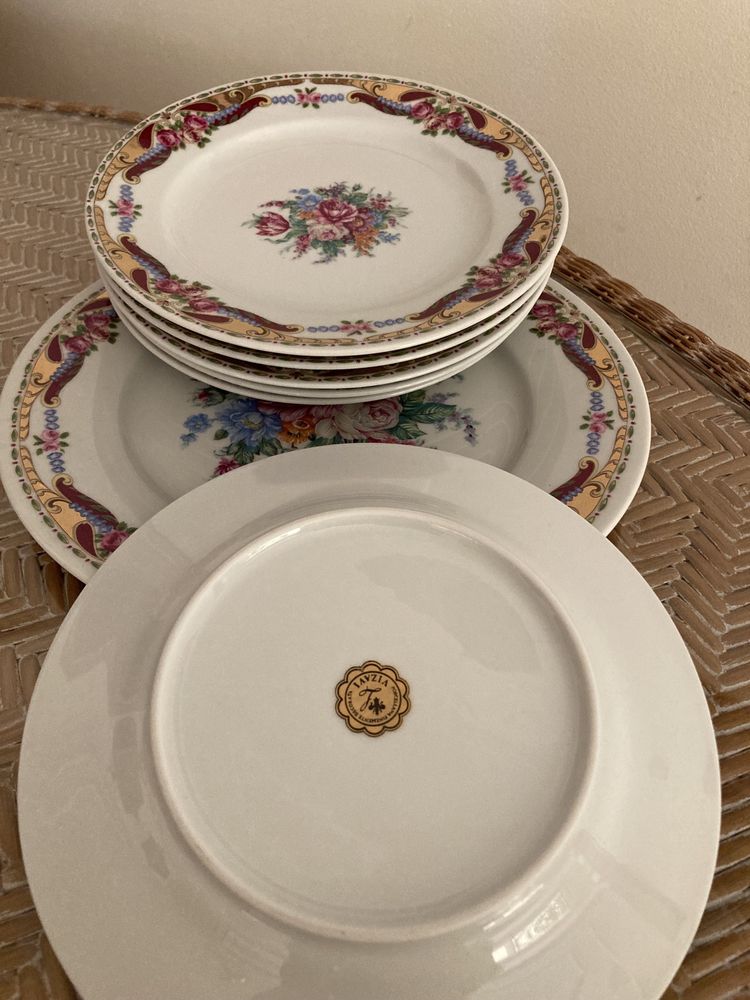 Conjunto pratos porcelana vizavi