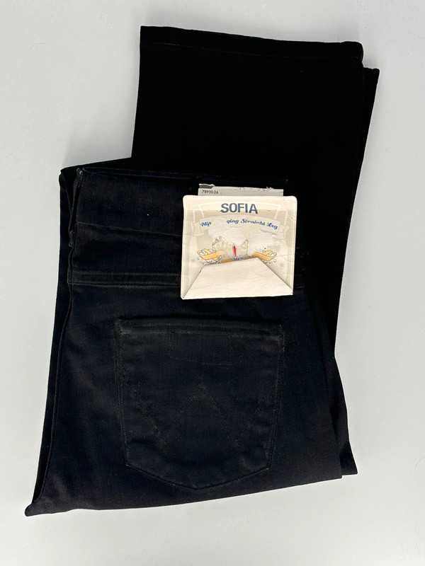 Wrangler Sofia W26 L34 Damskie Jeansy Slim Fit Czarne Stretch Denim
