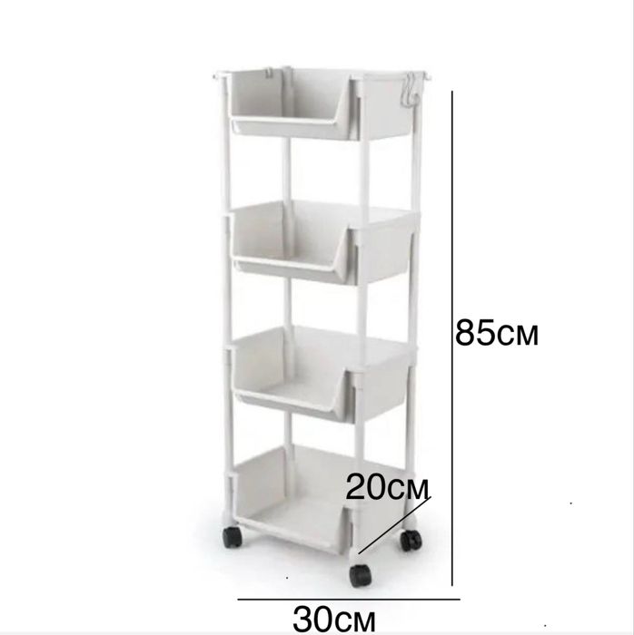 Етажерка стеллаж полка на колесиках