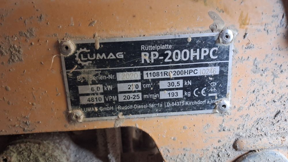 Zagęszczarka/ ubijarka Lumag 200
