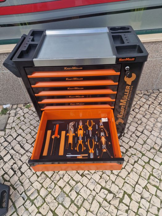 Carrinho de ferramenta de 7 gavetas 6 completas novo