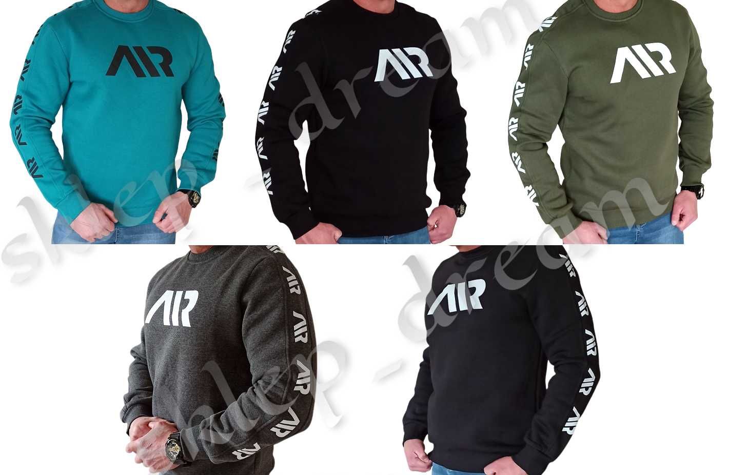 HIT Nowa Bluza Męska Air Vip Lampasy LATO 2024 Czarna rozmiar M