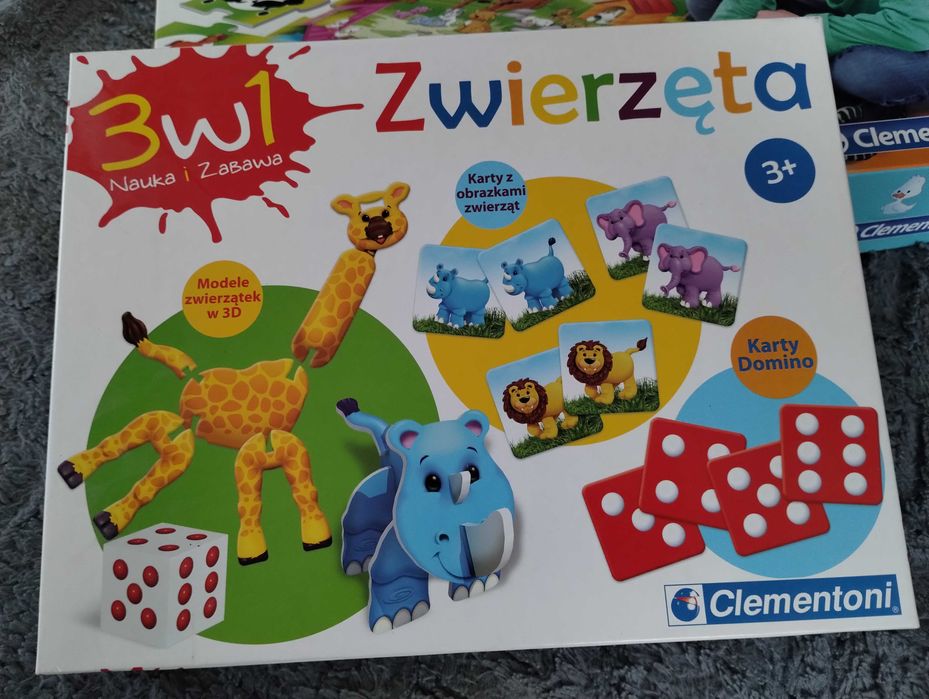 Clementoni Nauka I Zabawa Zwierzęta 3 w 1
