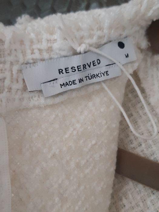 Nowa sukienka biała, długa, bez rękawów. Reserved. M