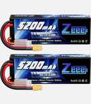 Комплект з 2 шт.акумуляторів Zeee 2S 5200mAh 7.4V 80C LiPo