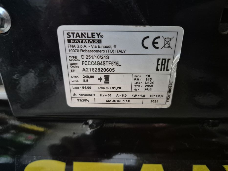 Sprężarka kompresor Stanley 24litry