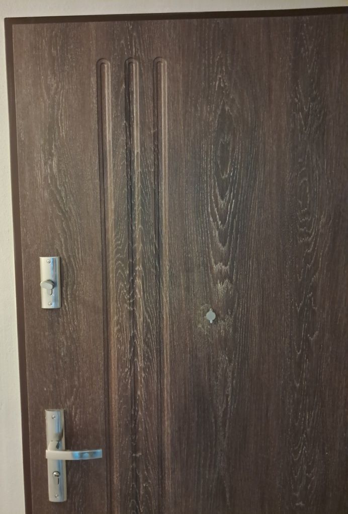 Drzwi wewnątrz klatkowe drewniane metalowe akustyczne Z montażem