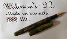 Pióro wieczne Waterman's 92 Brazilian Green