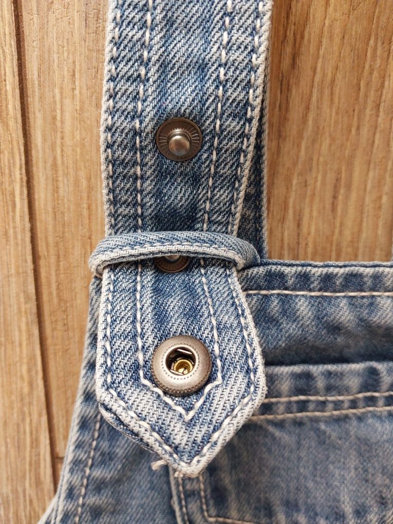 Krótkie spodenki ogrodniczki jeans Tu rozmiar 80/86