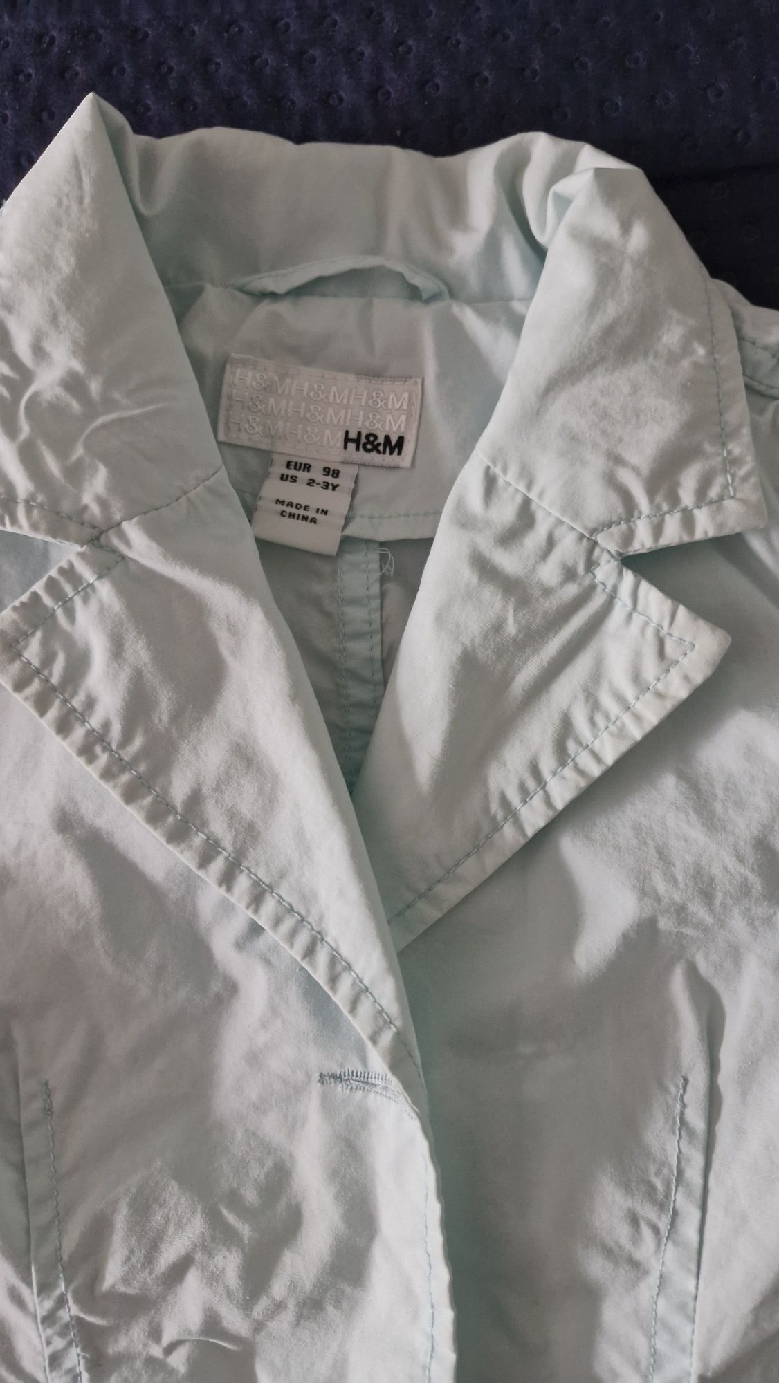 H&M, r.98, 2-3l, cienka marynarka.