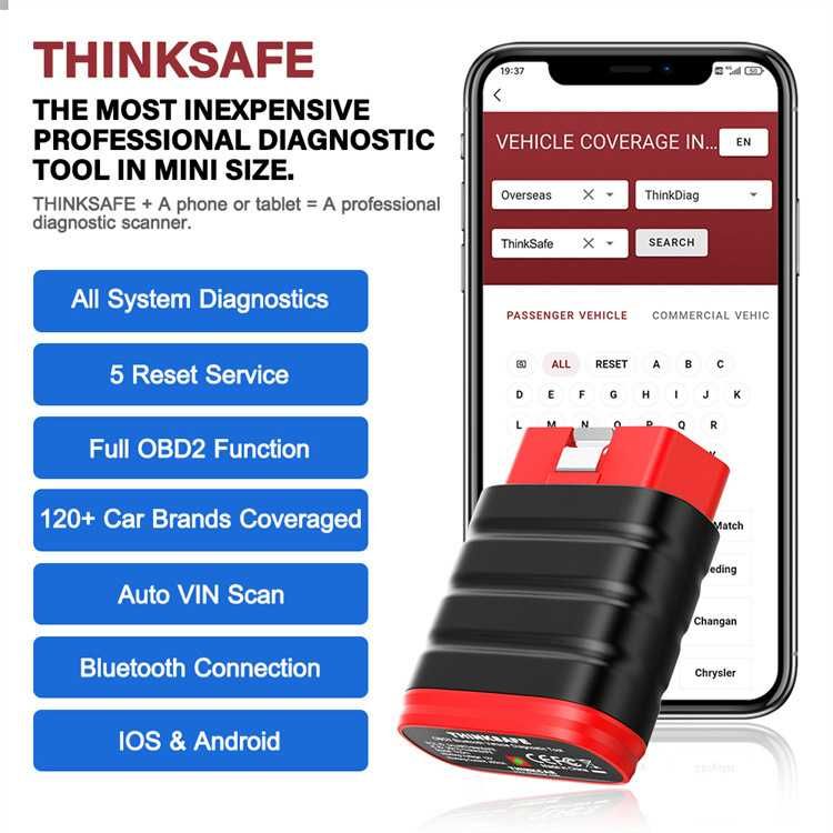 Мультимарочний автосканер Thinkcar ThinkSafe всі авто iOS Android