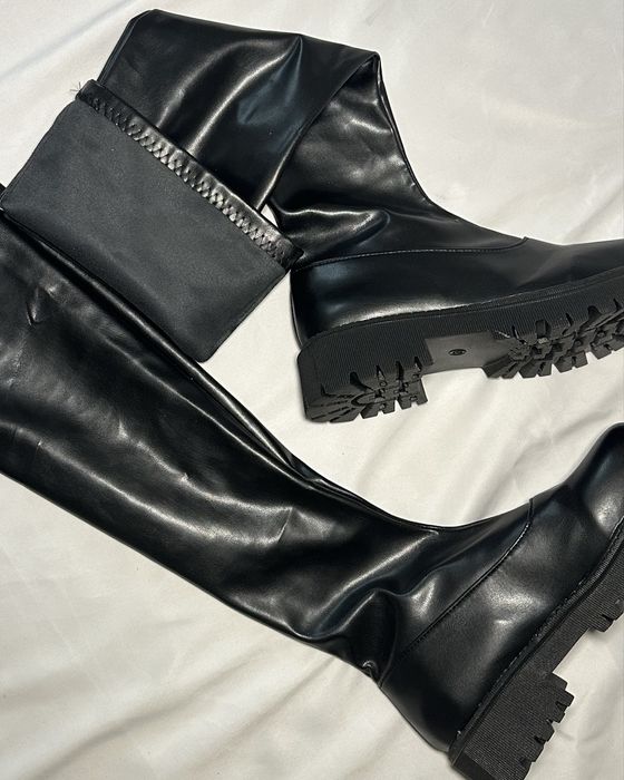 Високі чоботи ботфорти на осінь