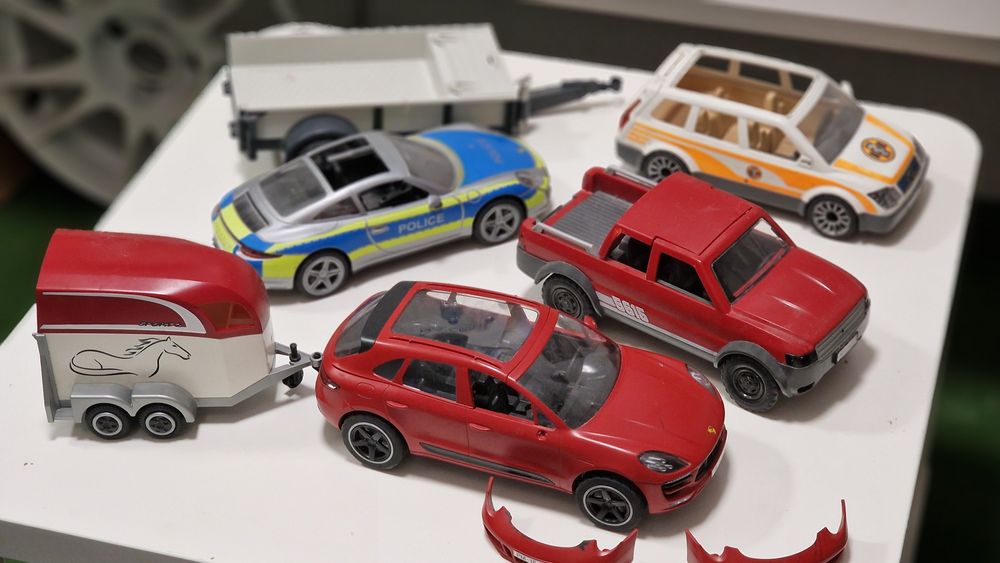 Playmobil auta, Porsche, policja, przyczepa