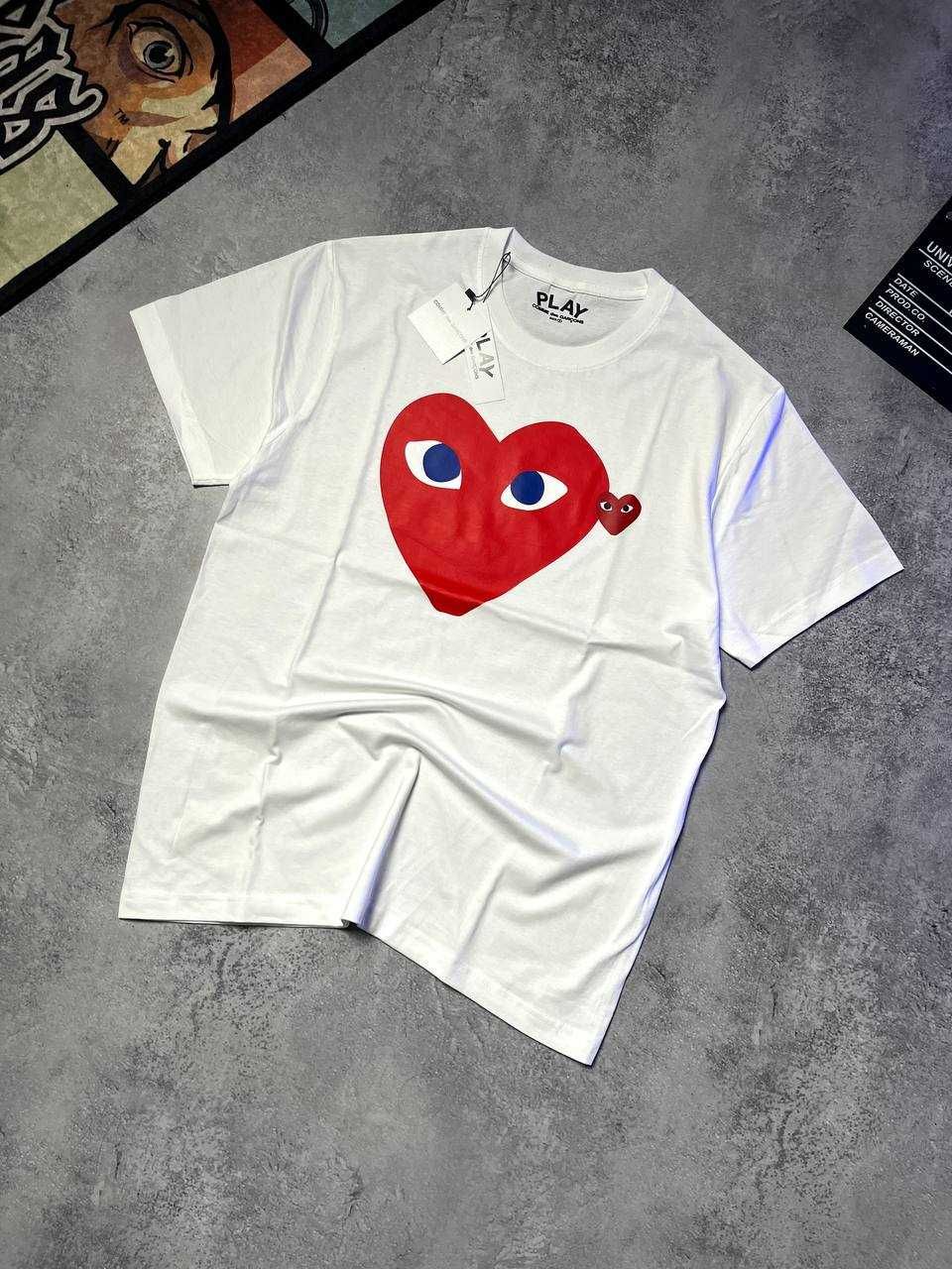 Оверсайз Футболка PLAY Comme des garcons(Heart) з бірками