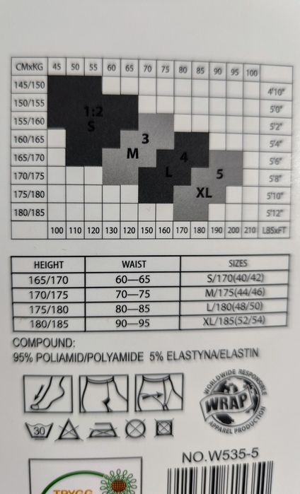 Oryginalne rajstopy w jodełkę 3/4