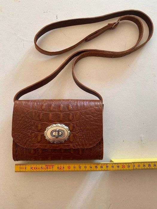 Сумка з натуральної шкіри Європа, емітація крокодила