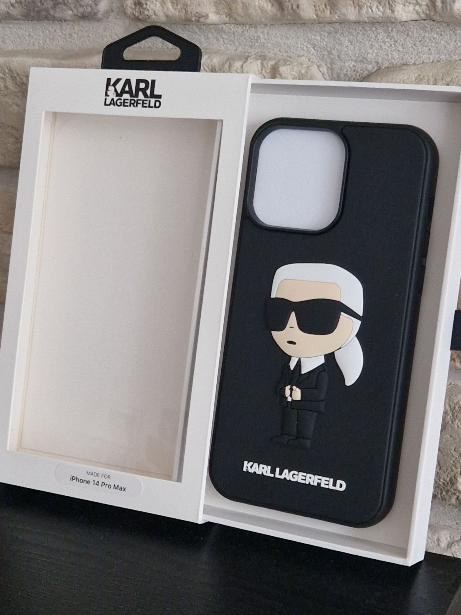 Oryginalne Etui KARL LAGERFELD Rubber Ikonik 3D do Iphone 14 Pro Max