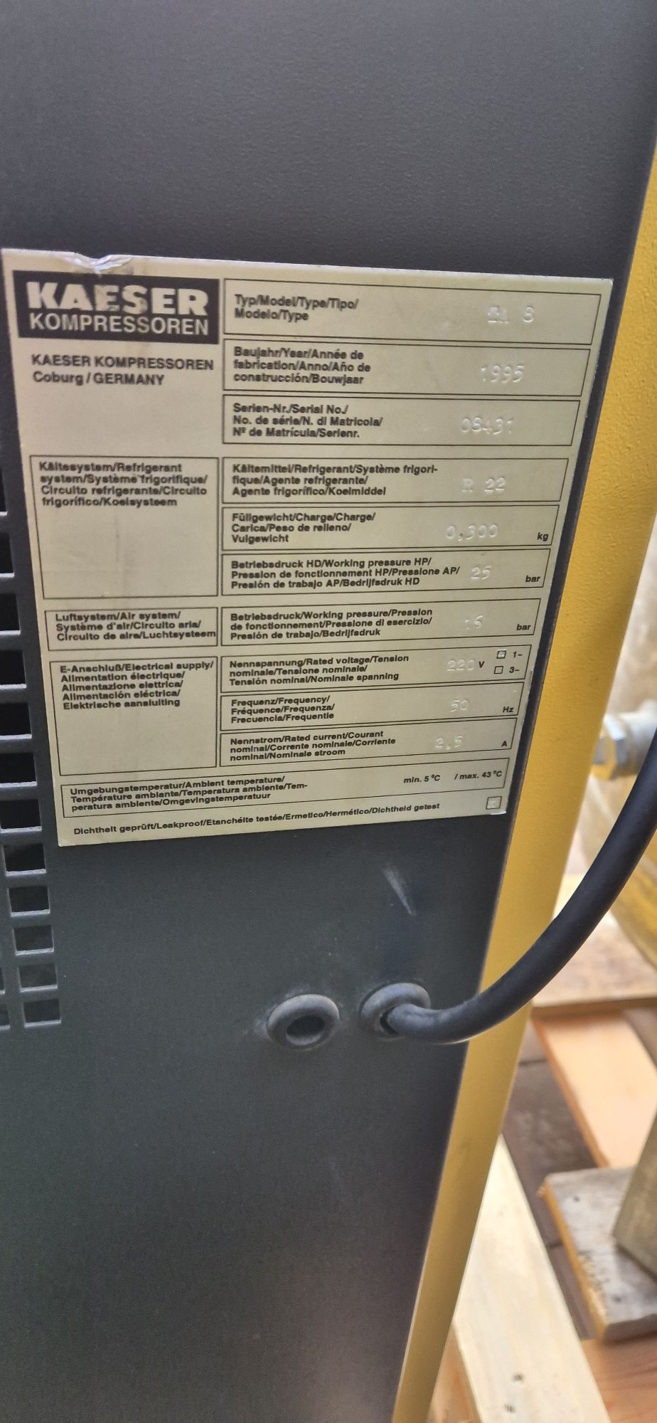 Sprężarka śrubowa Kaeser SM8+ Osuszacz Kaeser TA8!