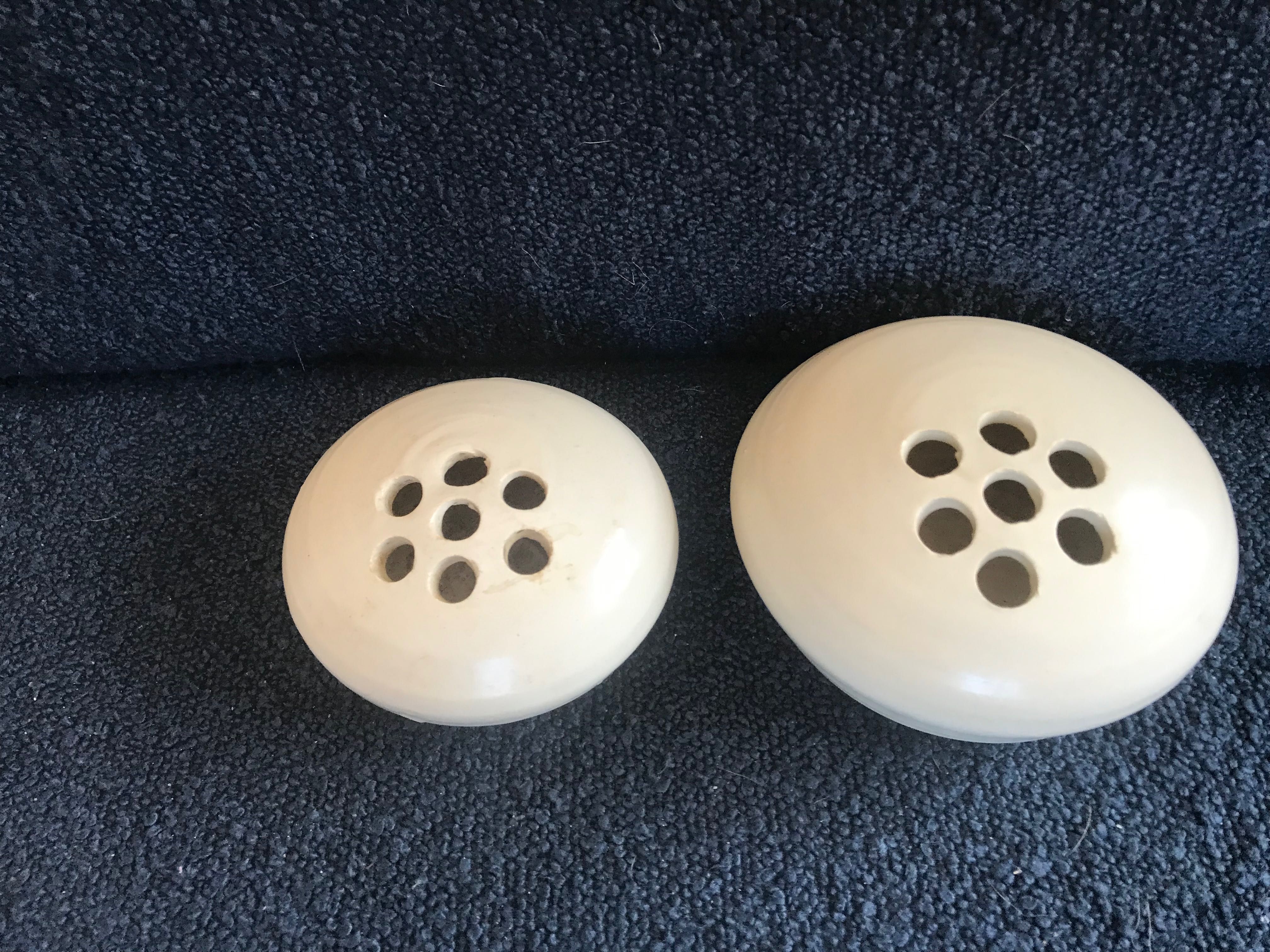 2 wkłady do ikebany, porcelit ,Włocławek?  PRL