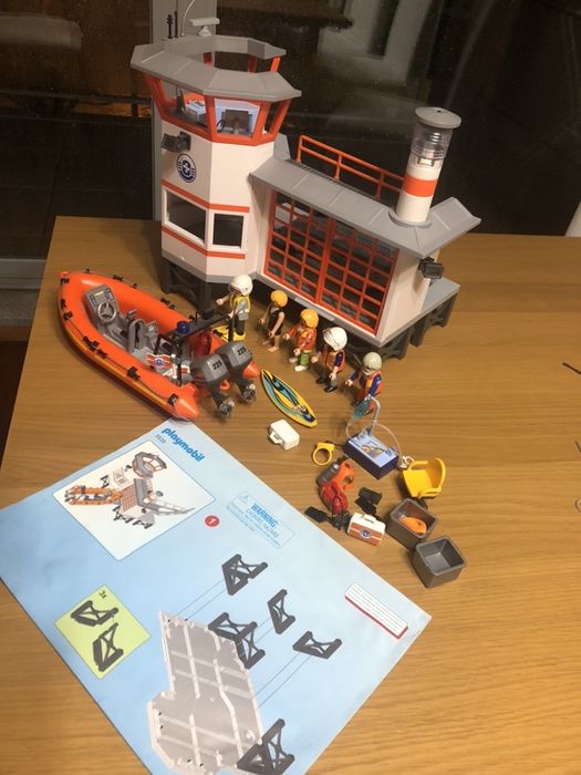 Playmobil centro de salvamento completo em caixa