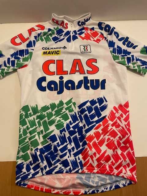 Koszulka kolarska retro grupy Clas Cajastur Biemme rozmiar XL