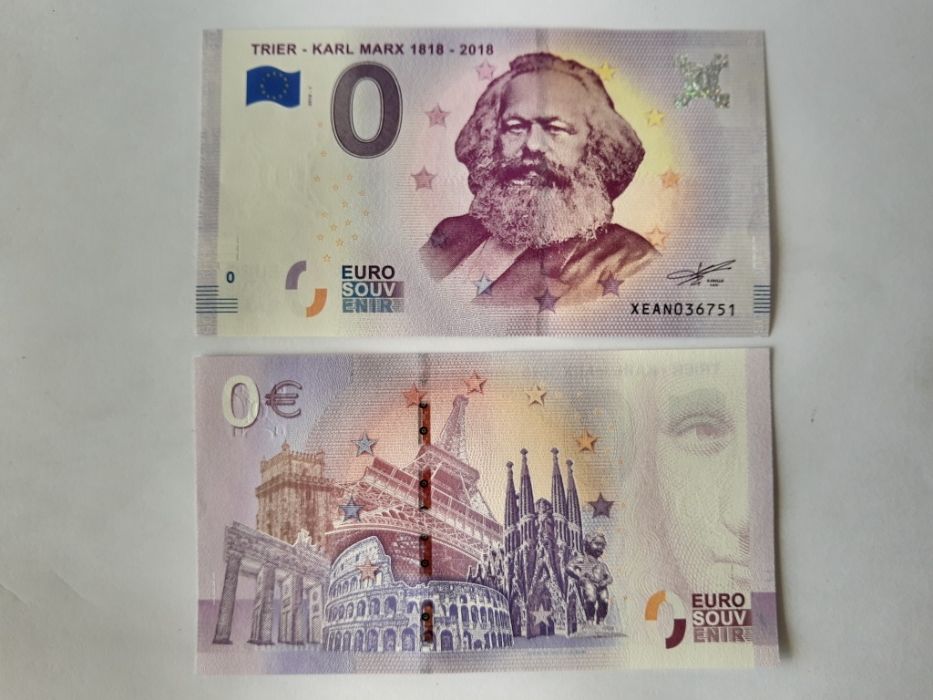 Nota 0 Euros Mundial da Russia 2018 / Mao Tse Tung / Karl Marx