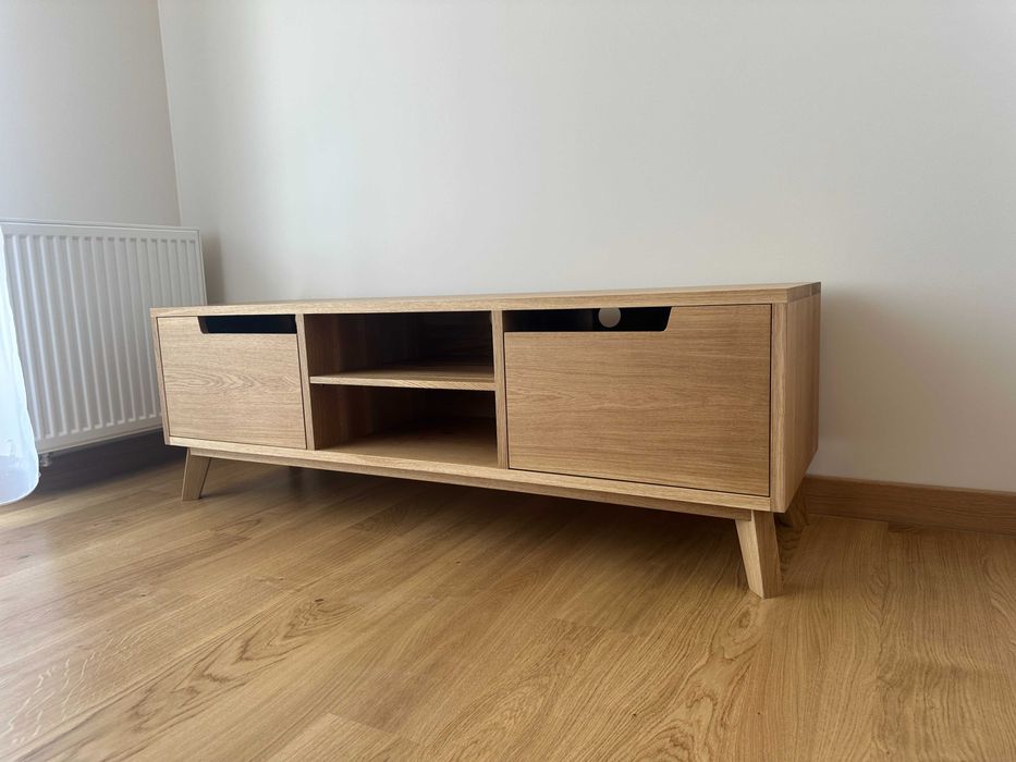 szafka drewniana RTV, dębowa szafka pod telewizor, komoda RTV, 100%dąb