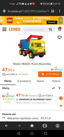 OKAZJA! Wywrotka Middle Truck WADER prezent na Dzień Dziecka
