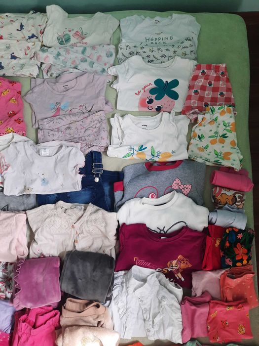 Zestaw ubranek 99szt dziewczęcych rozmiar 110 wiosna/lato/jesień/zima