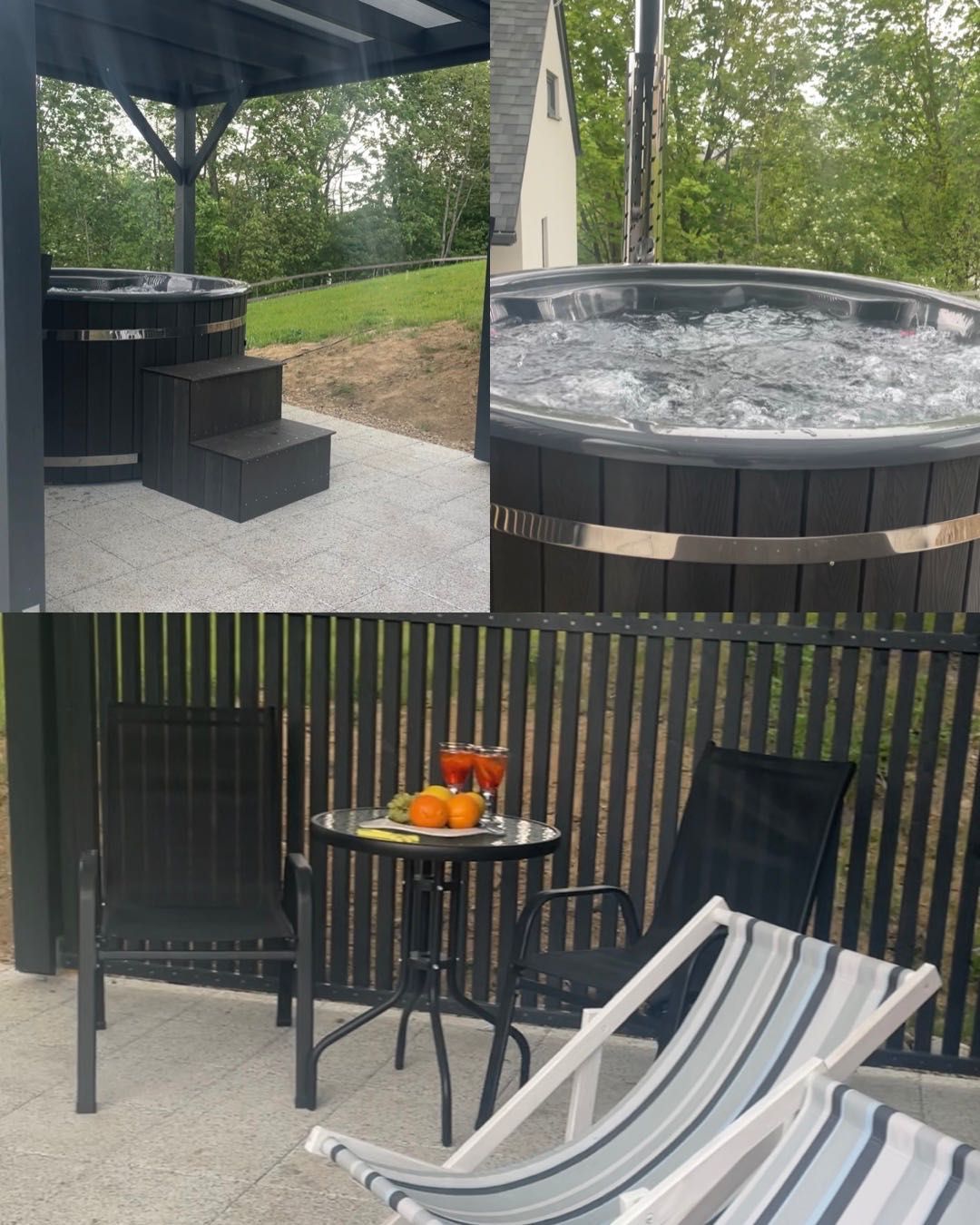Całoroczny domek nad jeziorem las Kaszuby Balii Jacuzzi