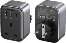 Adapter Ugreen UK na EU PD 30 W 2xUSB-A USB-C