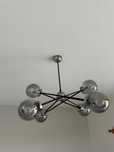 Lampa wisząca Sagito srebrna 6 x E14 Alfa Żyrandol