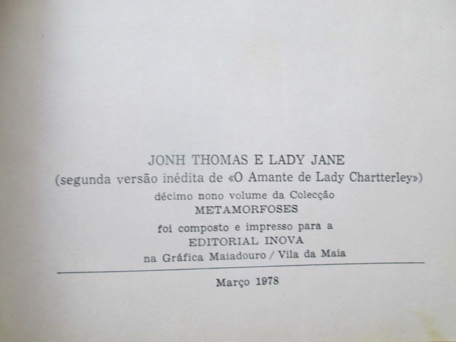 John Thomas & Lady Jane, de  D.H Lawrence, com desenhos eróticos