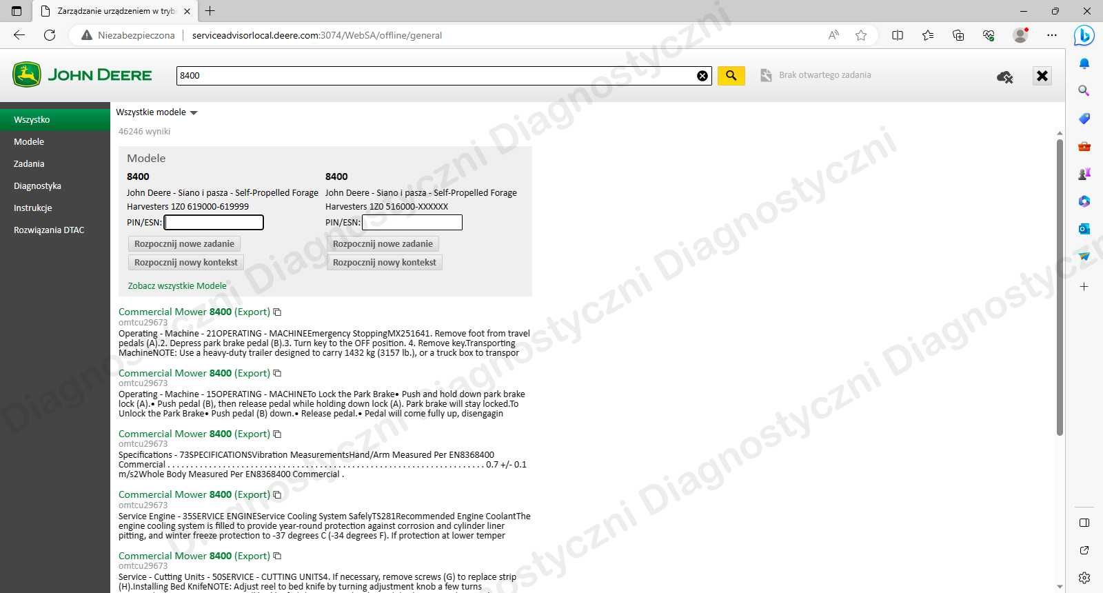 NAJNOWSZY John Deere Service Advisor 2024.05 Full Polska Wersja