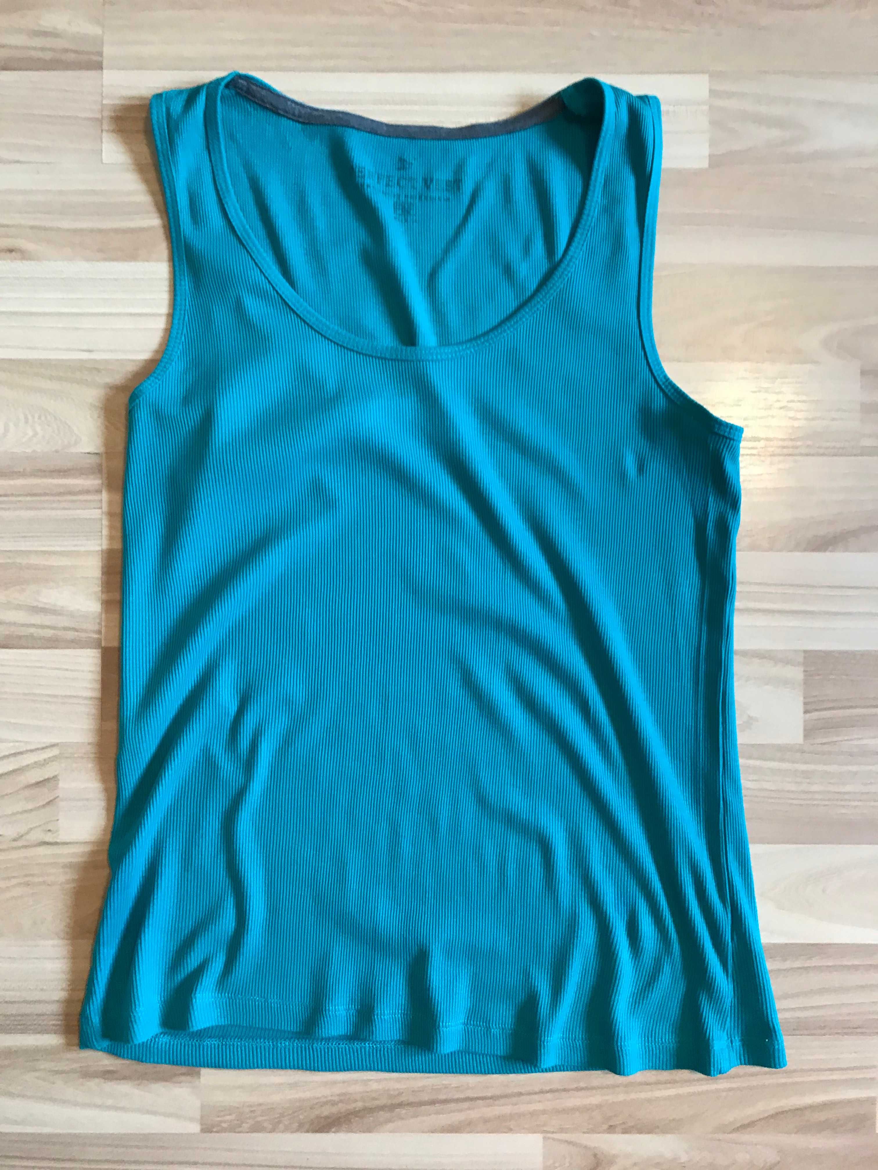 Morski zielona bluzka na ramiączkach r. 48 tank top turkusowy top