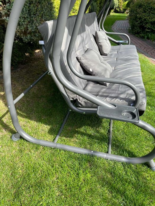 Huśtawka ogrodowa rozkładana wolnostojąca 2w1 Leżak bujana solidna
