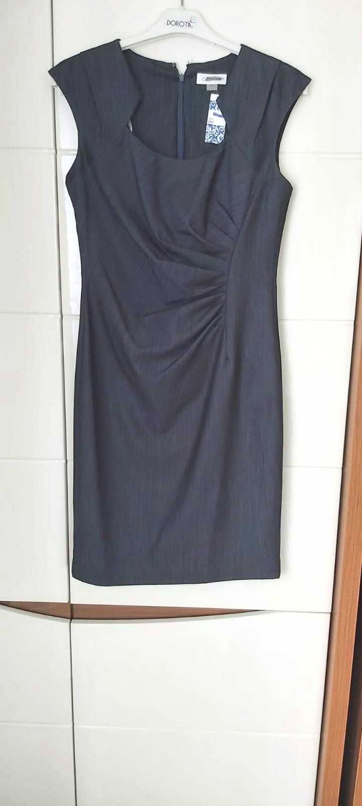Nowy komplet sukienka i żakiet, Calvin Klein, rozmiar 38
