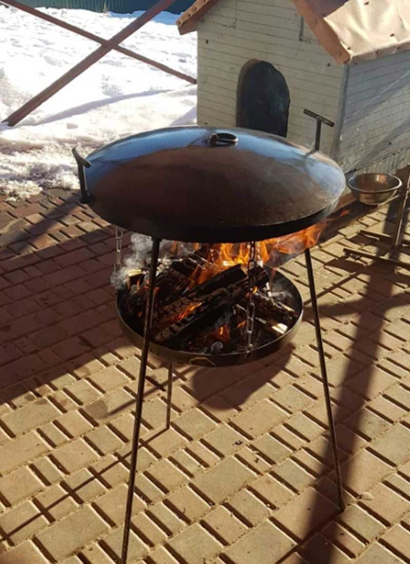 Комплект з жаровнею для вогню підвіска розбірна Садж сковорода 500 мм