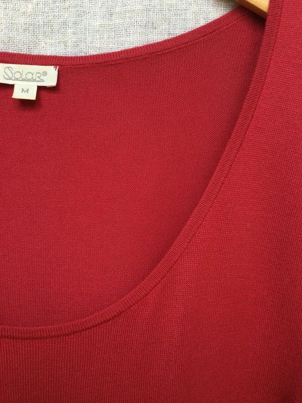 Letni jedwabny malinowy sweter Solar M/L