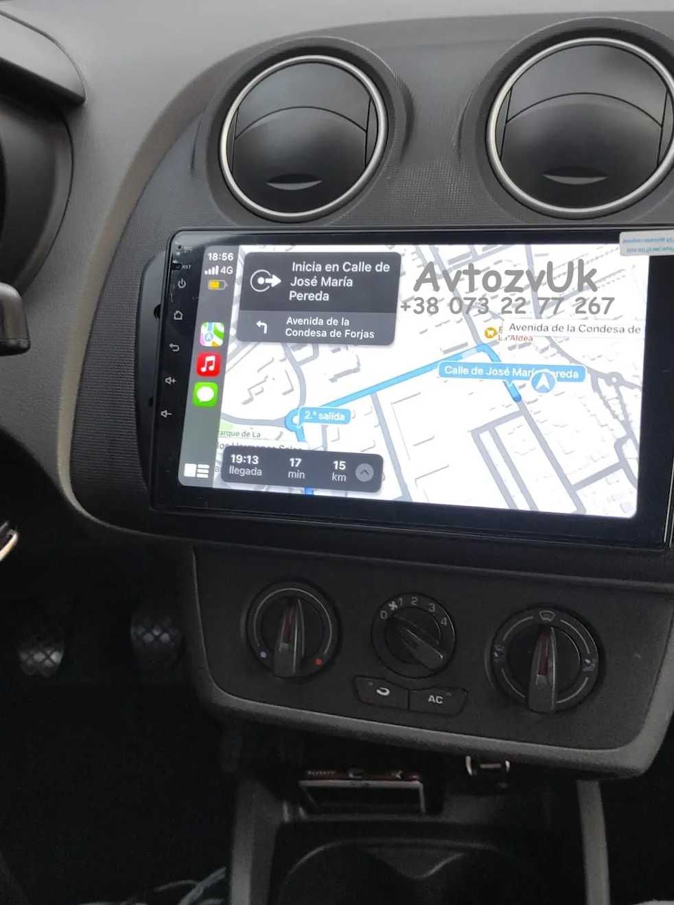 Магнитола IBIZA Seat 2 din дин GPS USB TV DVD ИБИЦА CarPlay Android 14