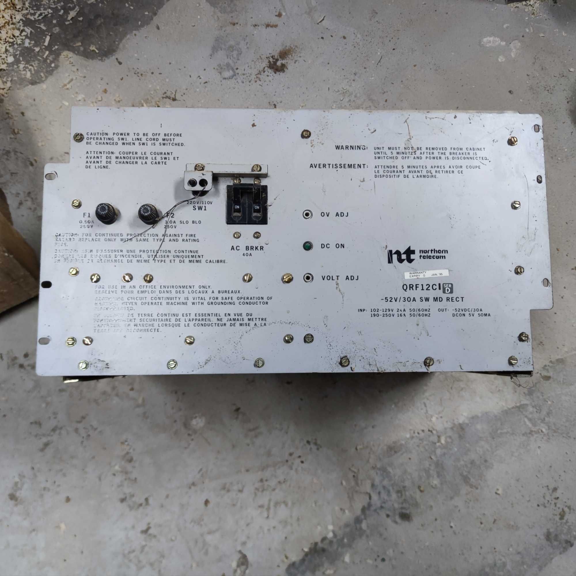 Zasilacz northern telecom moduł zasilajacy 52V 30A