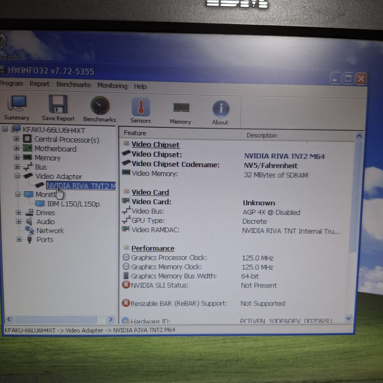 Karta graficzna Nvidia Riva TNT2 M64 32mb AGP Optimus