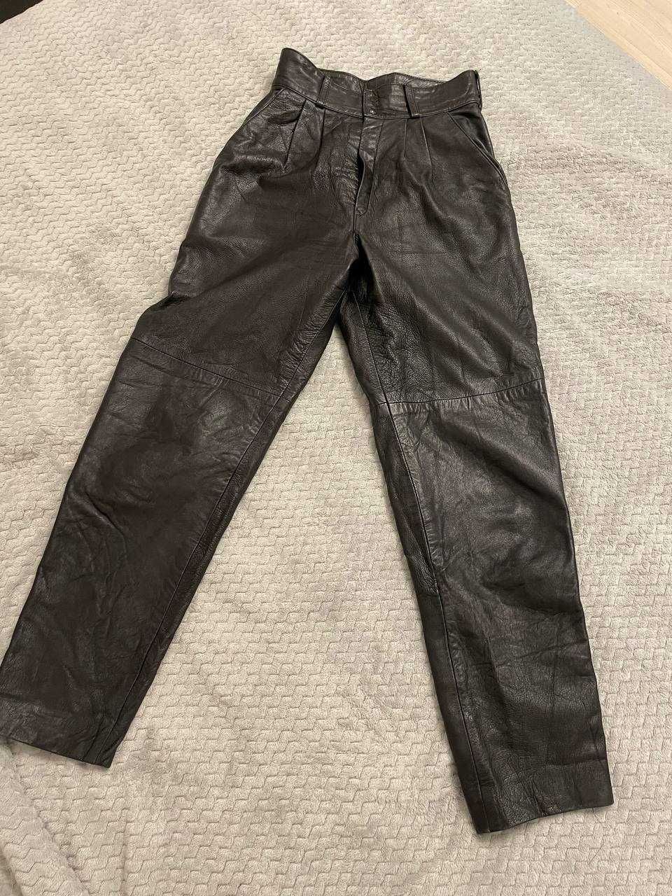 Spodnie z naturalniej skóry czarny rozmiar 34-36