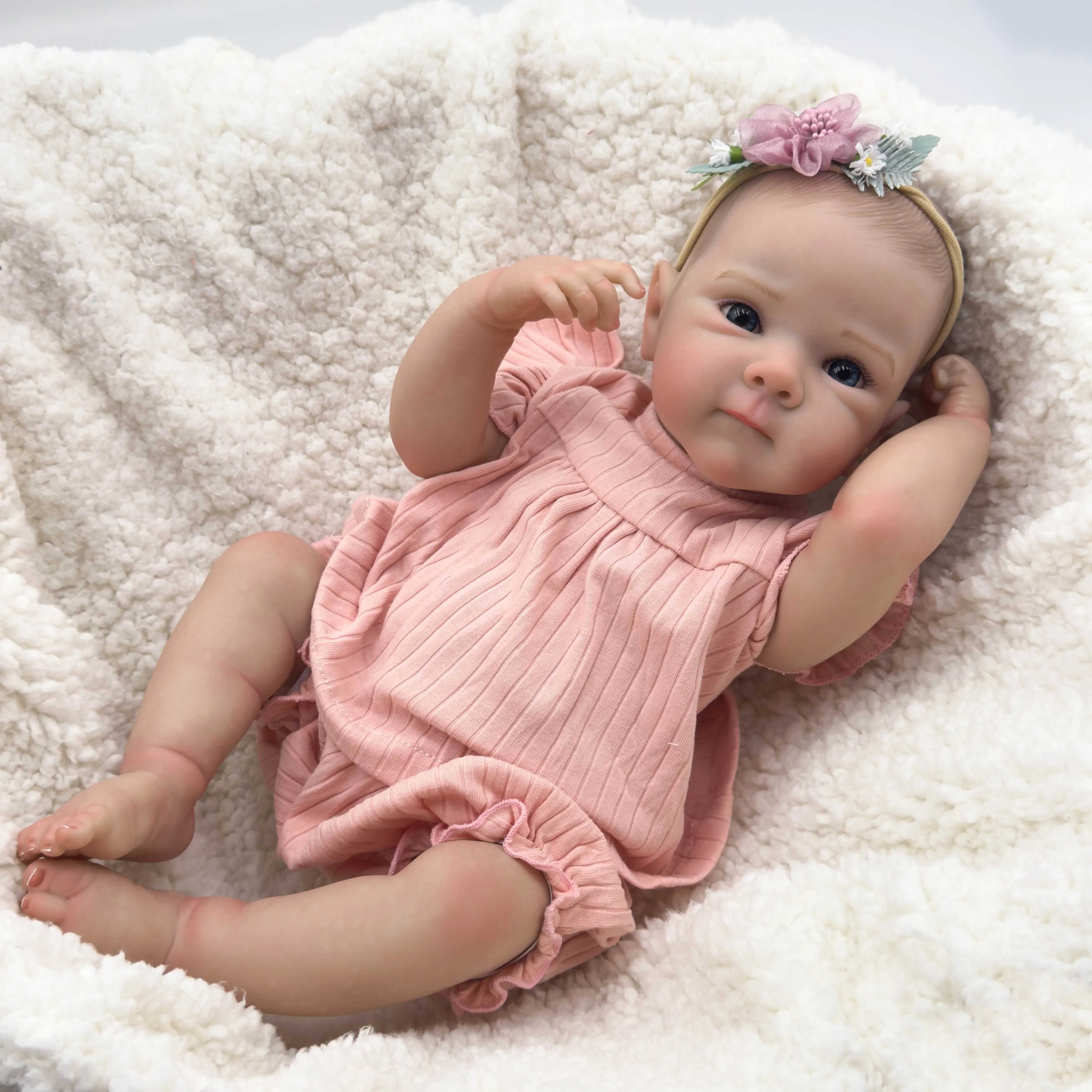 Lalka Reborn Jak Prawdziwe Niemowlę z Ładną Buźką i Pięknymi Oczkami