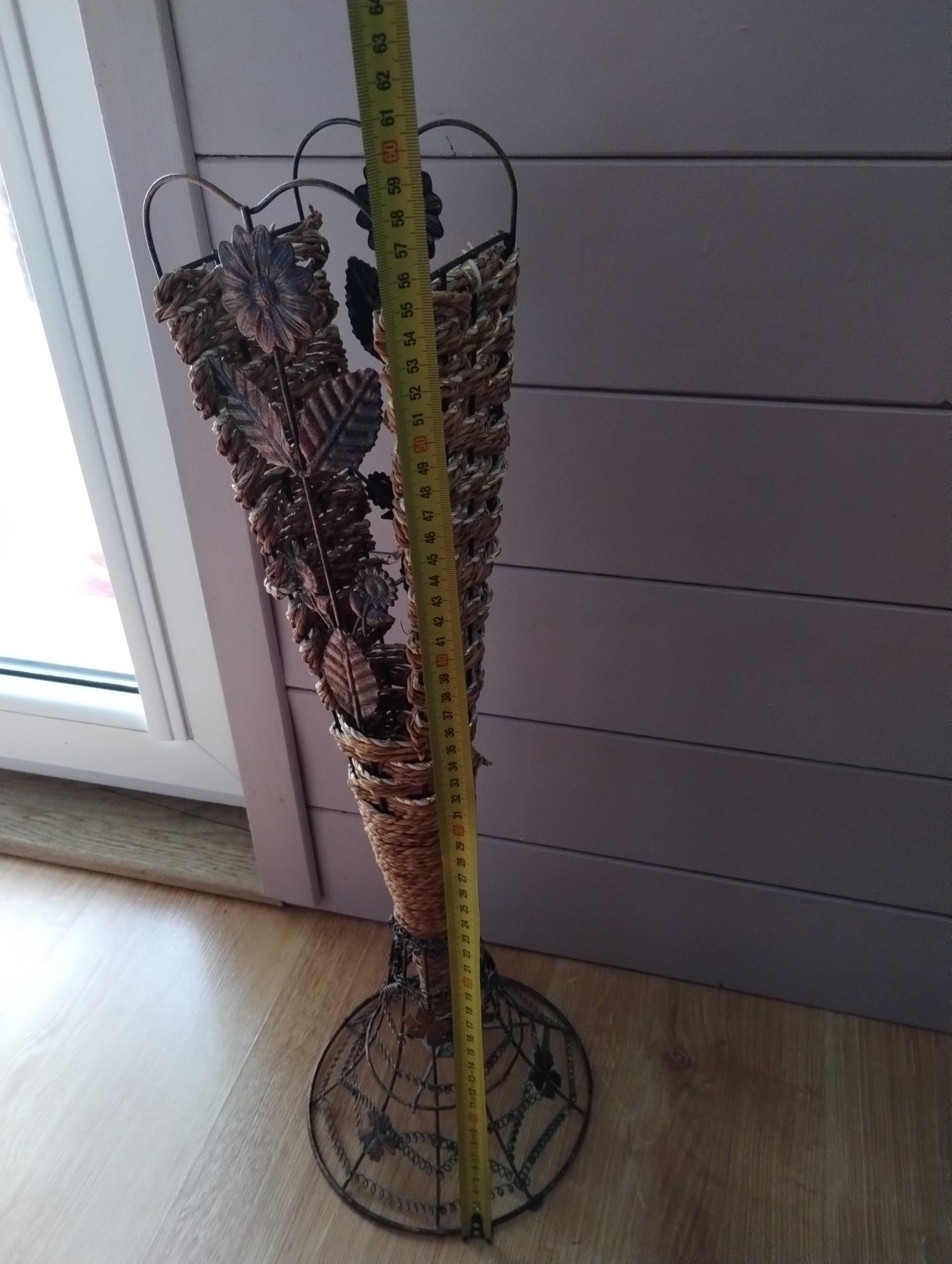 wazon metalowy, ozdobny, dekoracyjny, wyplatany Metaloplastyka
