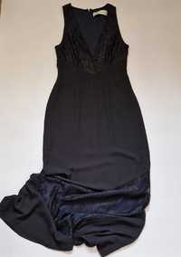 Платье Fame&Partners макси вечернее праздничное сине-черное Сша