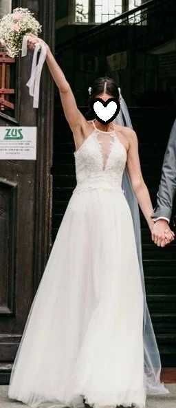 Suknia ślubna  Gdańsk XS/S tiul jedwabny