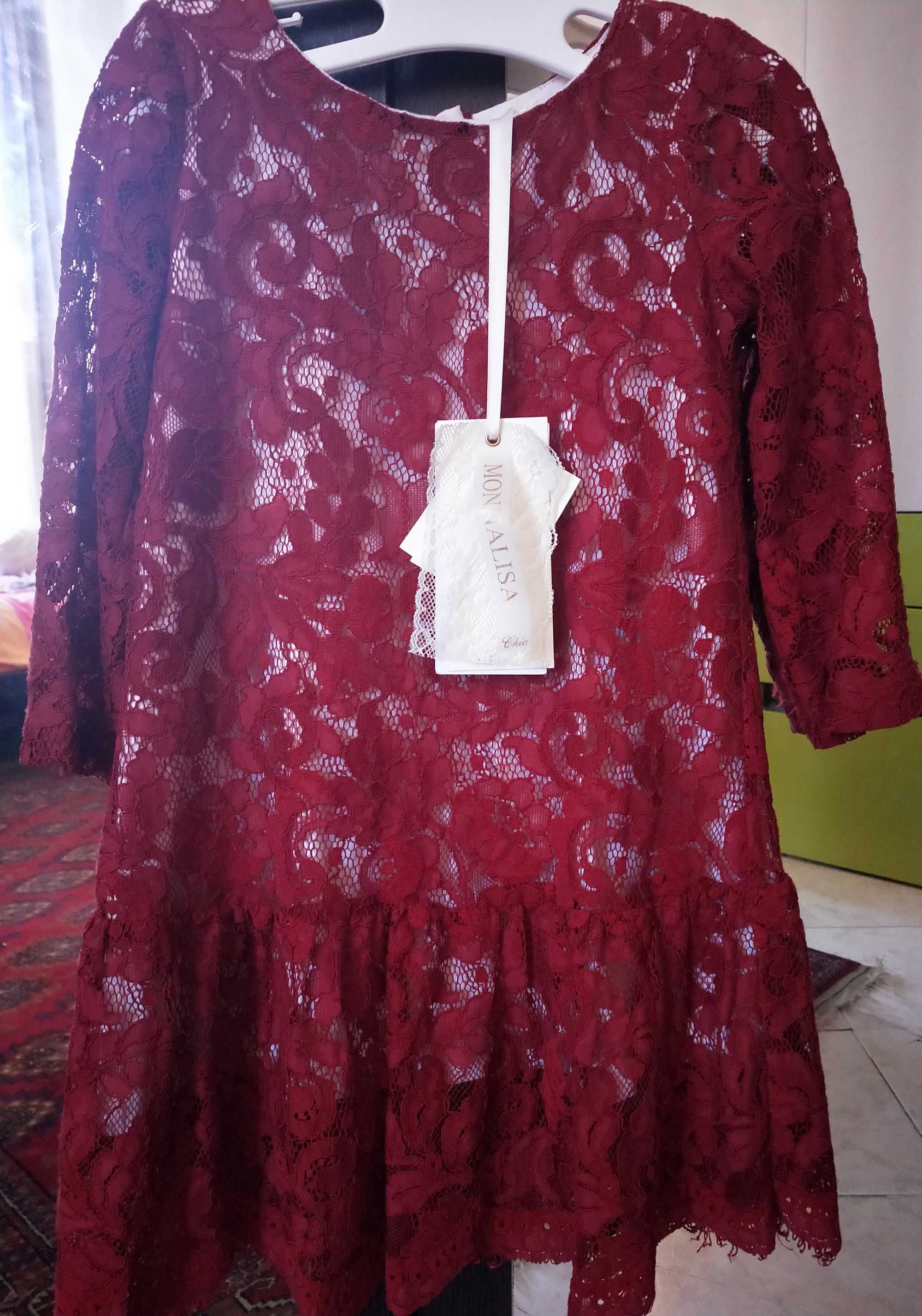 Новое платье  Monnalisa на 4-5 лет (110 см)