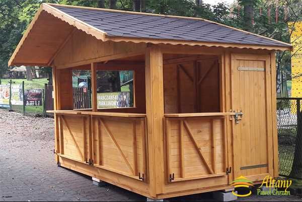 DOMEK HANDLOWY 5 Drewniany Sklepik - Pawilon Targowy Jarmark PRODUCENT
